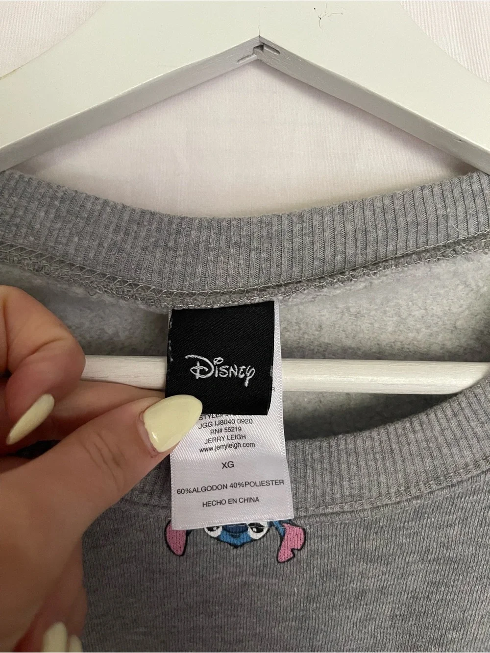 Disney Lilo & Stitch All-Over Print Cropped Sweatshirt Size XL Y2K Lounge Street